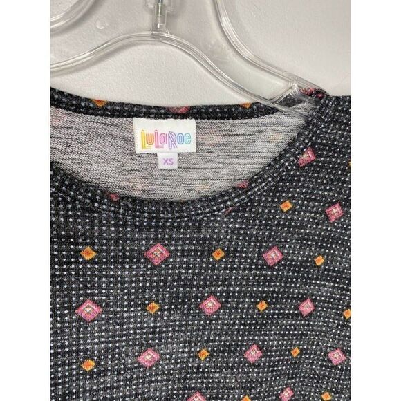 LuLaRoe Black Red MARIA Dolman Sleeve Soft Maxi Dress Sz XS NEW - Picture 3 of 8